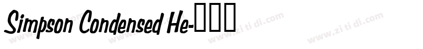 Simpson Condensed He字体转换